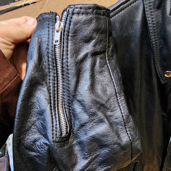 Leather Motorcycle Jacket - Picture 6 of 7